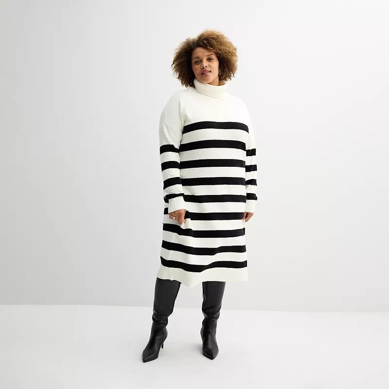 Plus Size Nine West Turtleneck Sweater Dress, Womens product image