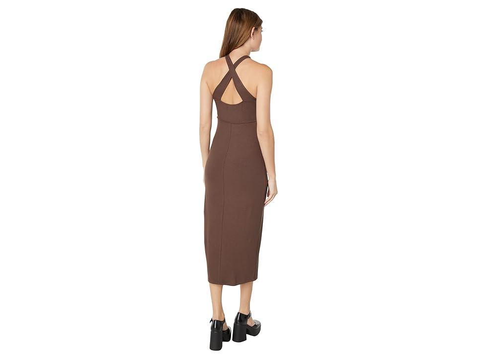 Lost + Wander Bold Move Midi Dress (Dark Brown) Women's Clothing Product Image