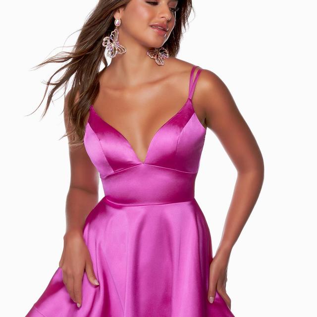 Neon Purple Cocktail Dress Product Image