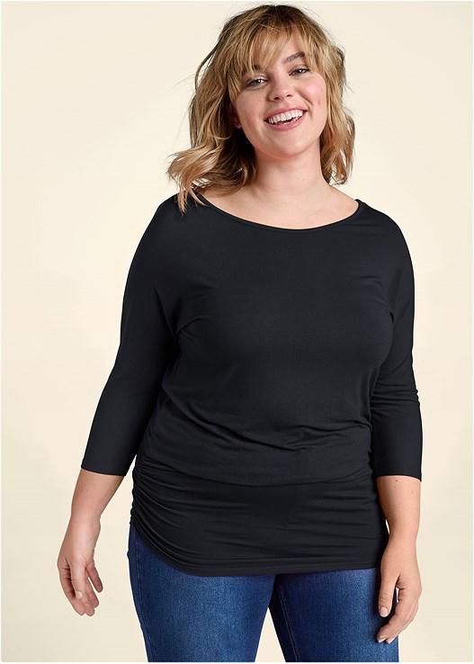 Casual 3/4-Sleeve Top Product Image