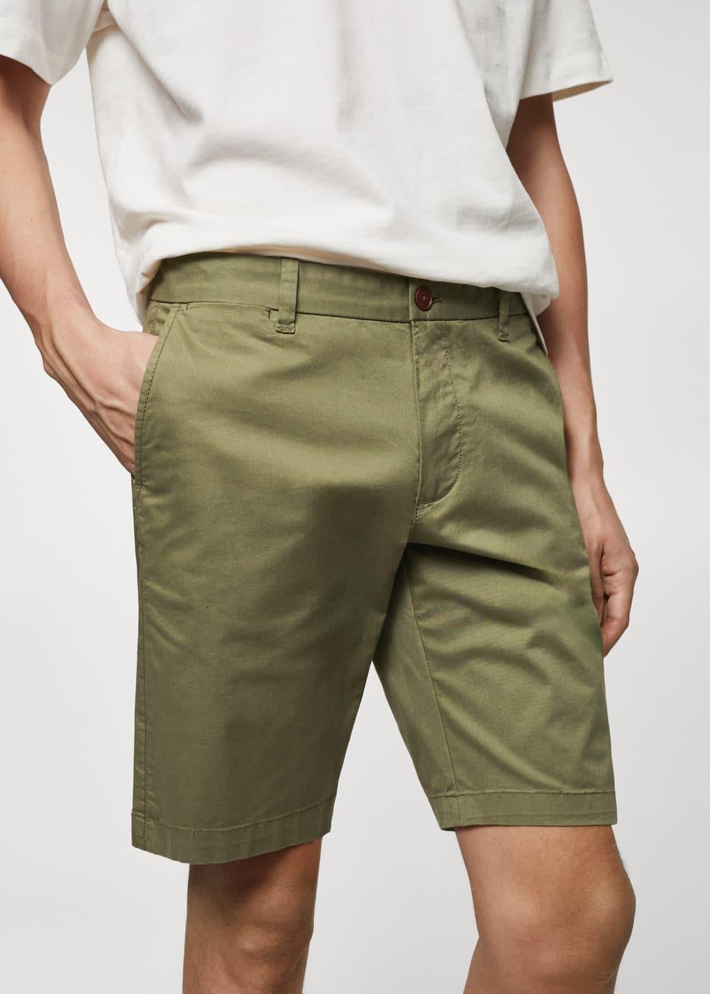 MANGO MAN - Chino Bermuda shorts khakiMen Product Image