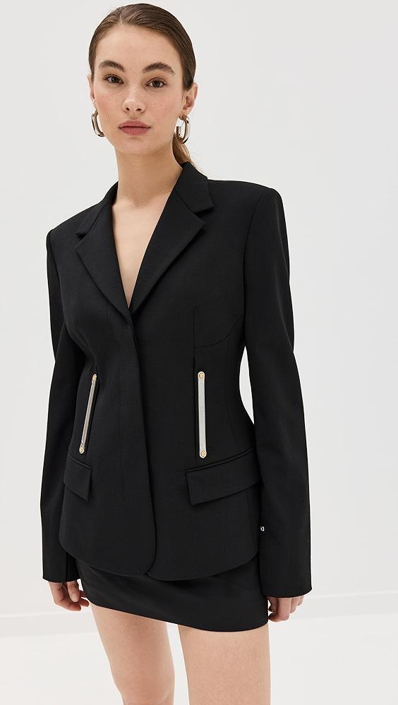 Dion Lee Riveted Slim Blazer | Shopbop Product Image