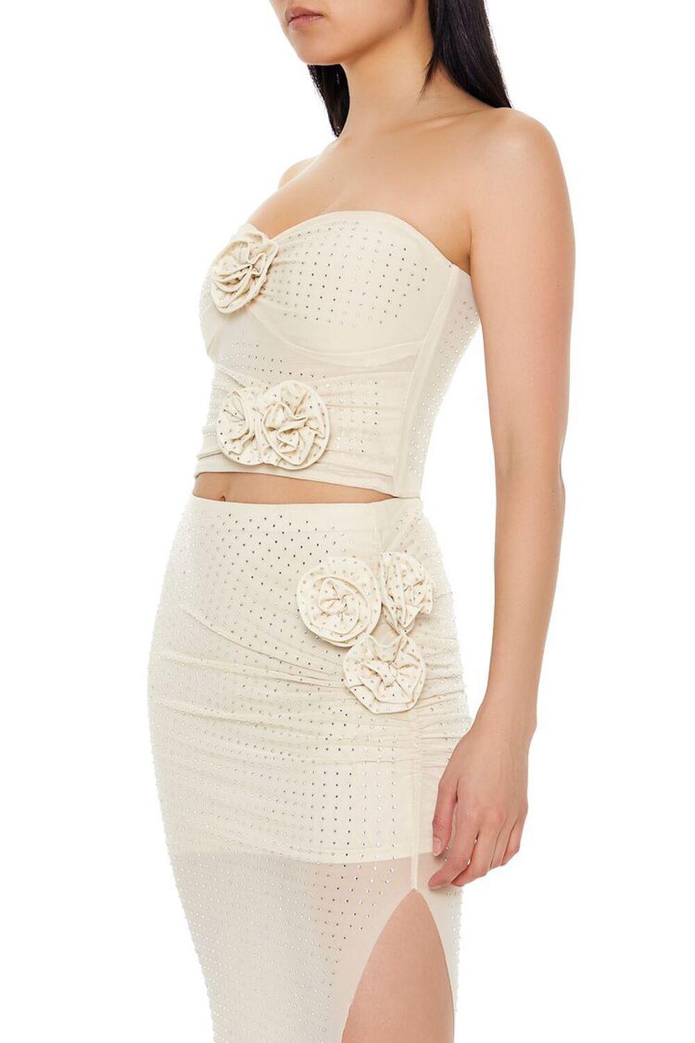 Rhinestone Rosette Tube Top | Forever 21 Product Image