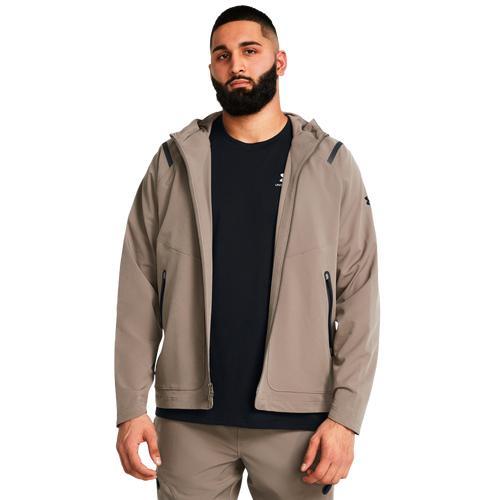 Under Armour Mens Under Armour Unstoppable Full-Zip Jacket - Mens Taupe Dusk/Black Product Image