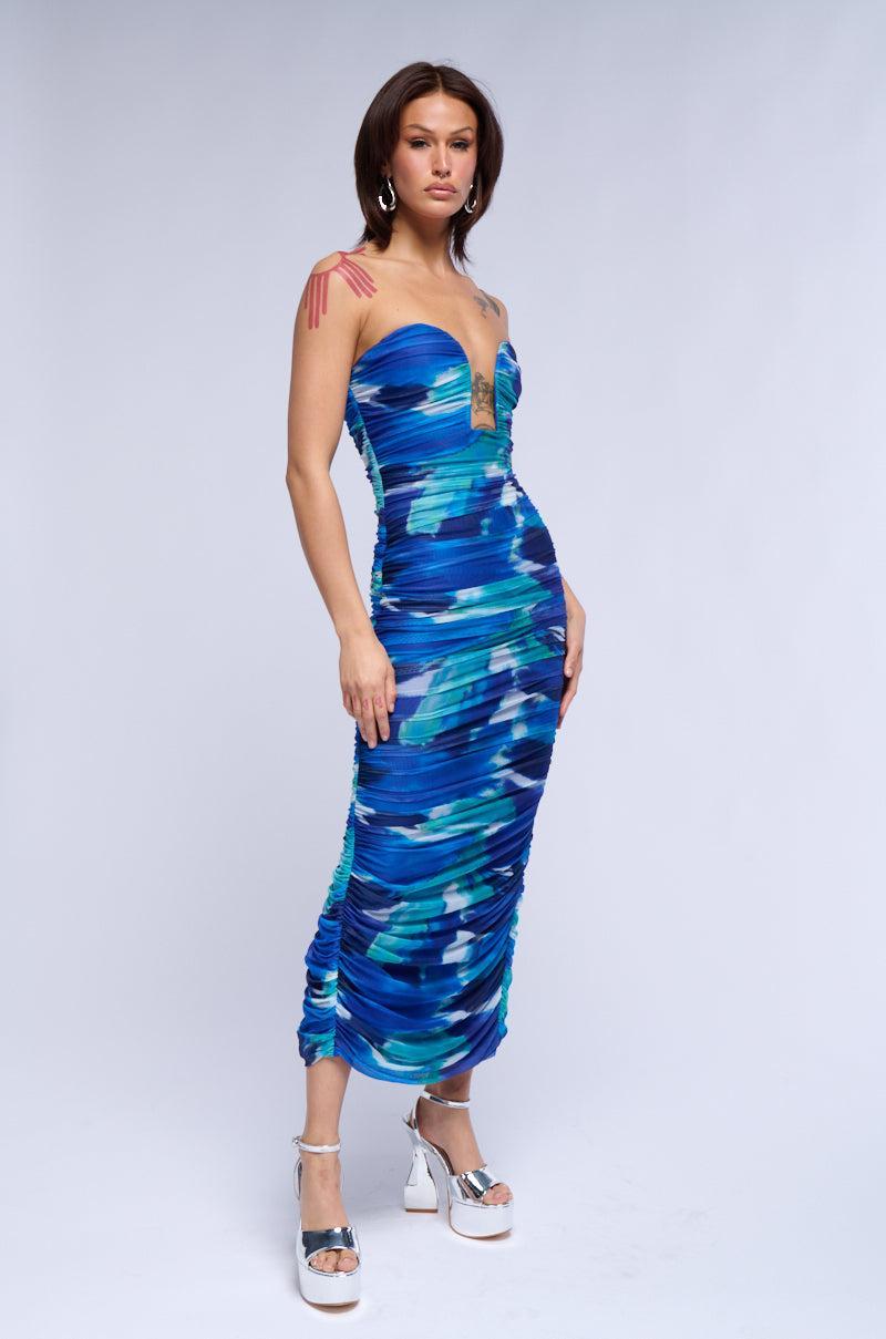 CITY SHOW RUCHED MAXI DRESS Product Image