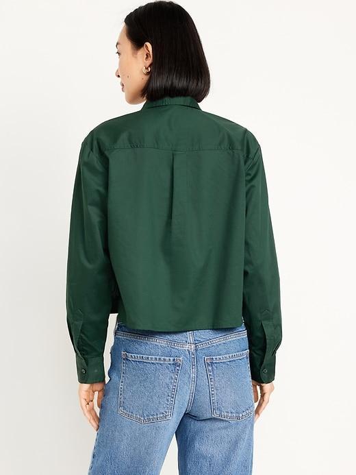 Button-Down Crop Shirt Product Image