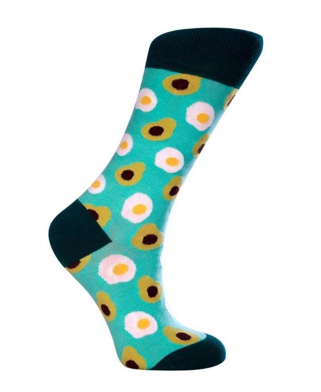 Love Sock Company Womens Avocado W-Cotton Novelty Crew Socks with Seamless Toe Design, Pack of 1 Product Image