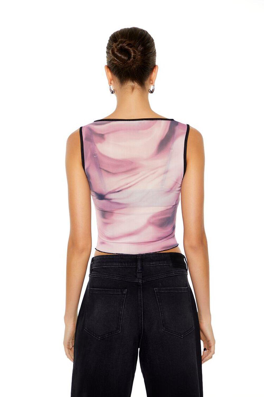 Mesh Abstract Print Crop Top | Forever 21 Product Image