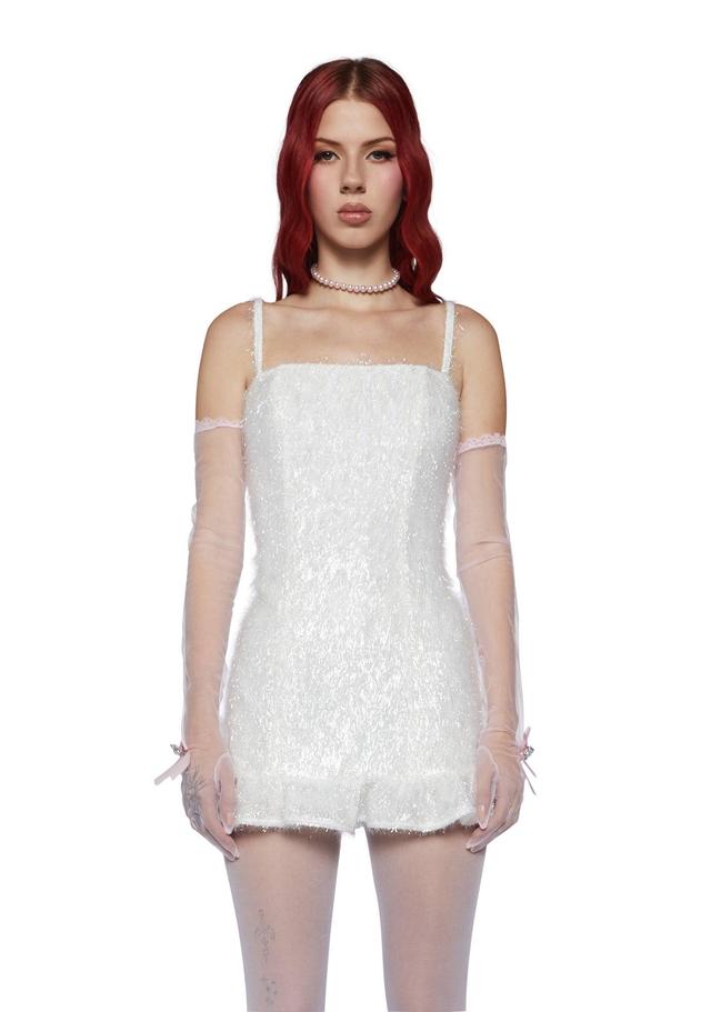 Sugar Thrillz Tinsel Mini Dress - White Product Image