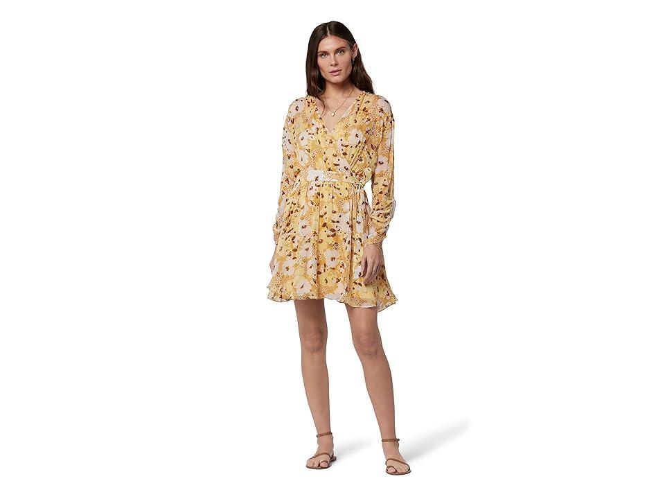 Joie Clara Floral Long Sleeve Silk Minidress Product Image