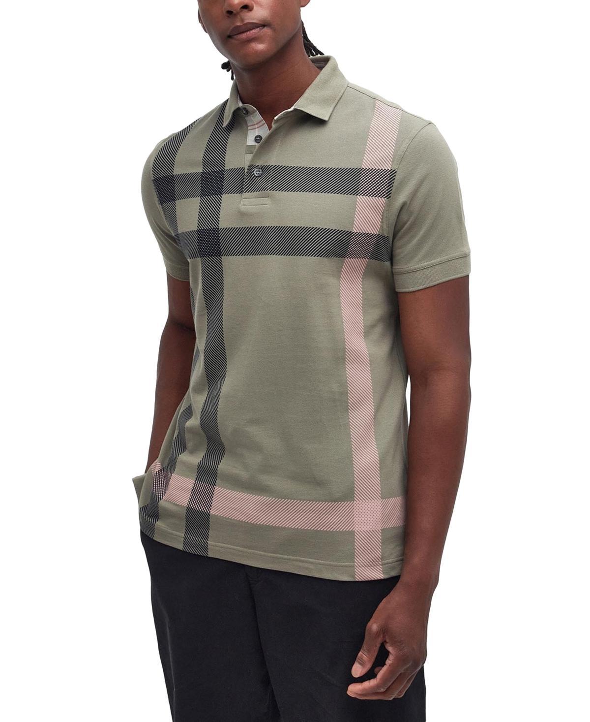 Mens Blaine Plaid Cotton Polo Shirt Product Image