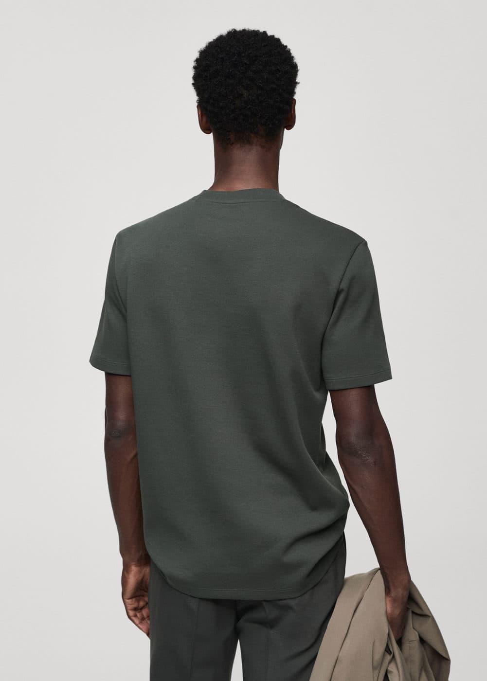 MANGO MAN - Breathable cotton t-shirt greenMen Product Image