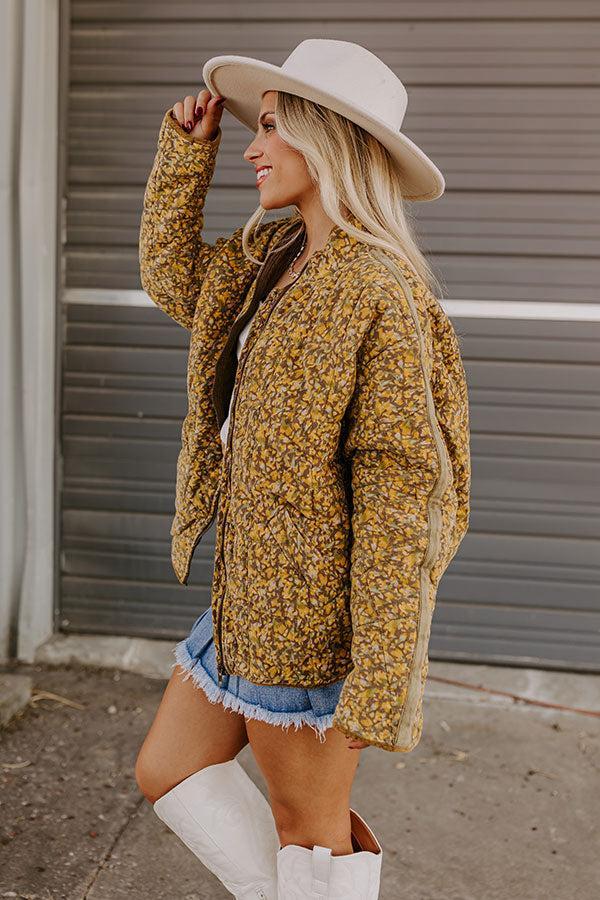 Cabin Cutie Corduroy Jacket in Primrose Yellow Product Image