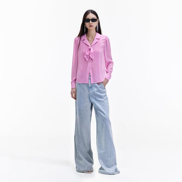 Pink Chiffon Blouse Product Image