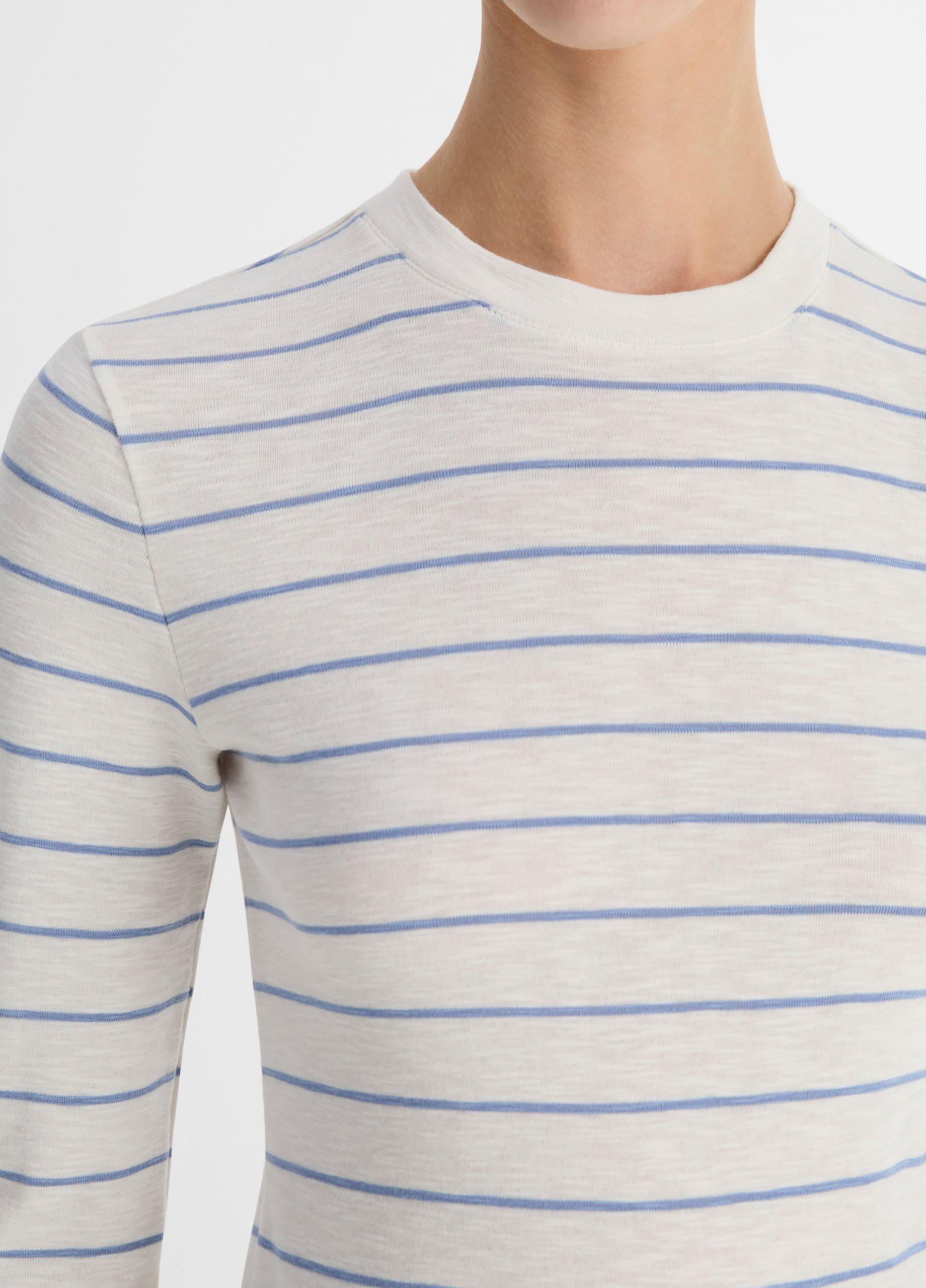 Striped Cotton-Blend Long-Sleeve T-Shirt Product Image