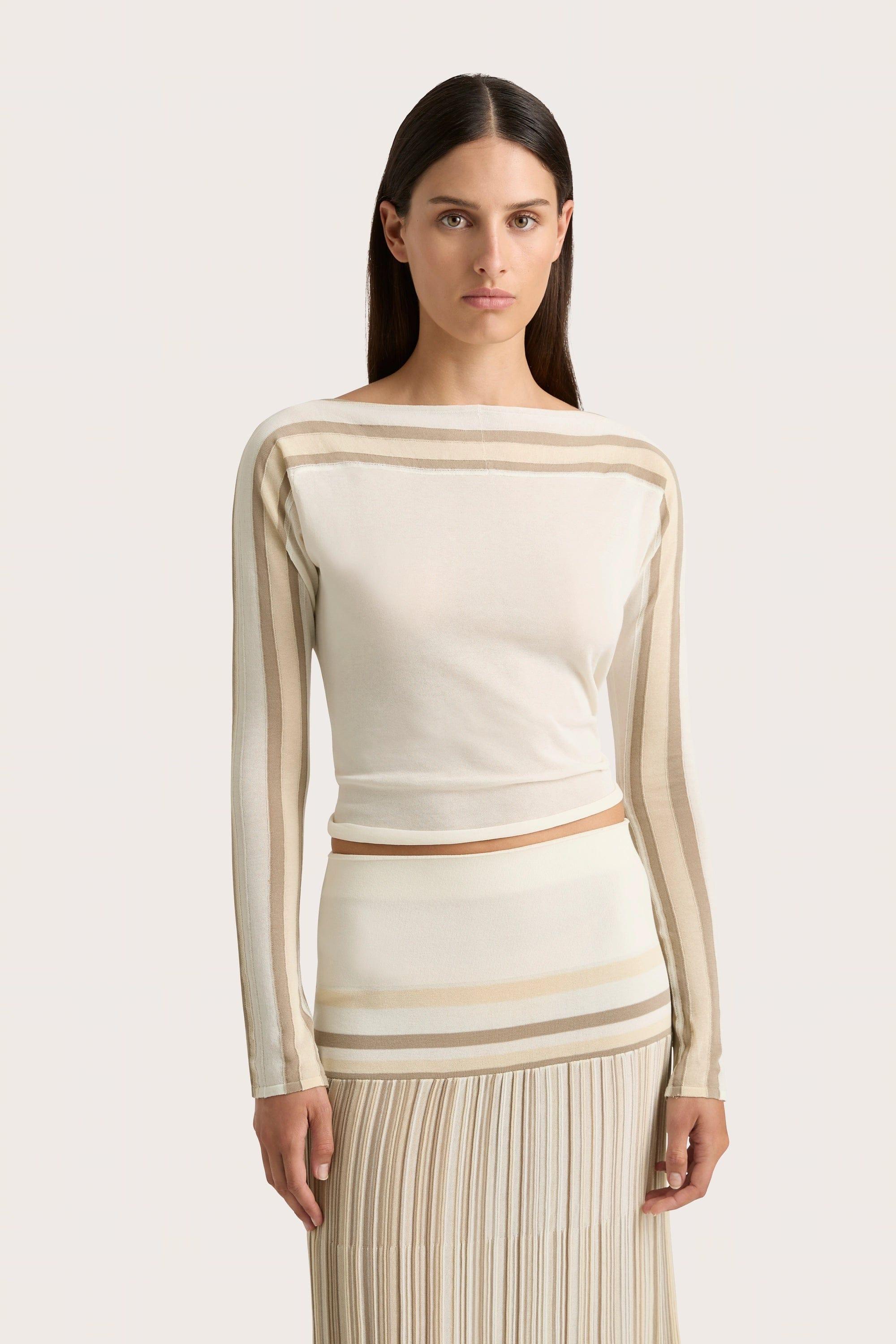 Citara Long Sleeve Top White Product Image