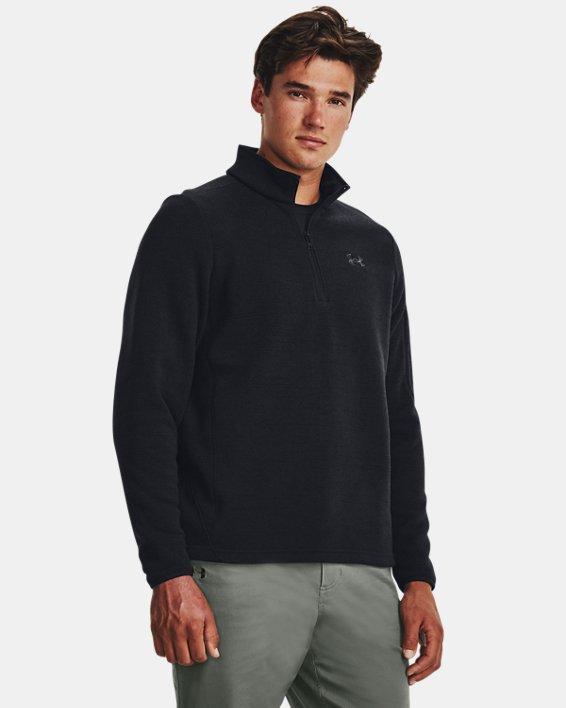 Mens Under Armour Specialist Fleece Quarter Zip Grey Product Image