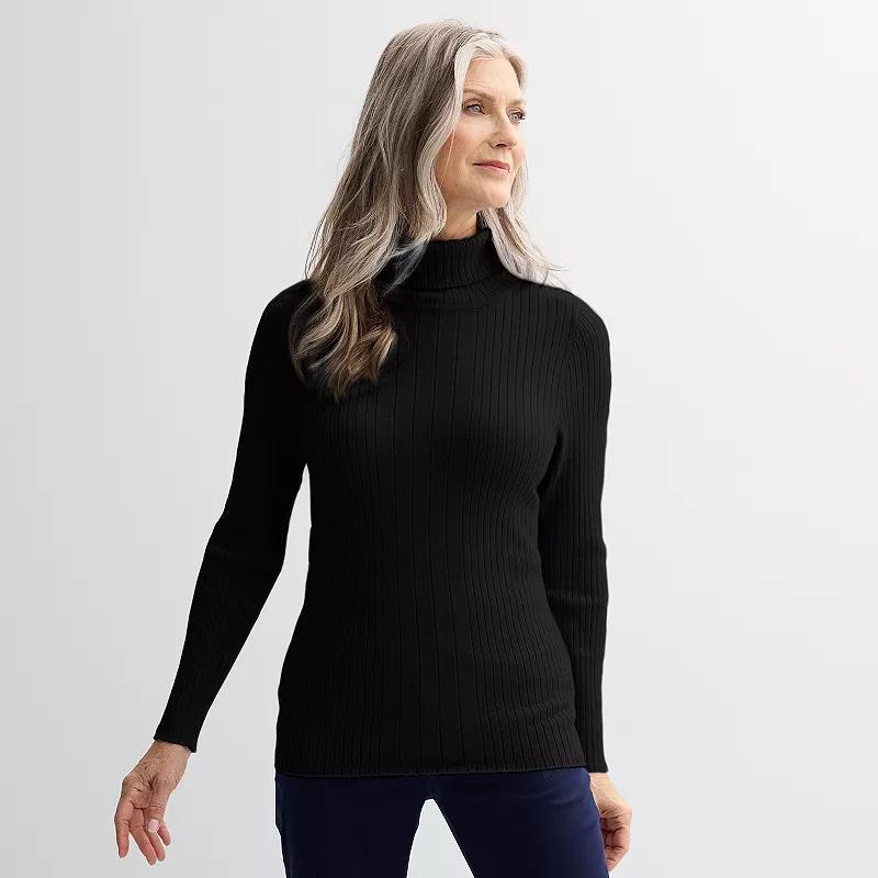 Womens Croft & Barrow Ribbed Turtleneck Sweater product image