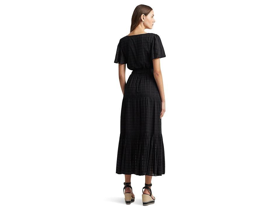 Women's Shadow-Gingham Belted Cotton-Blend Dress Product Image