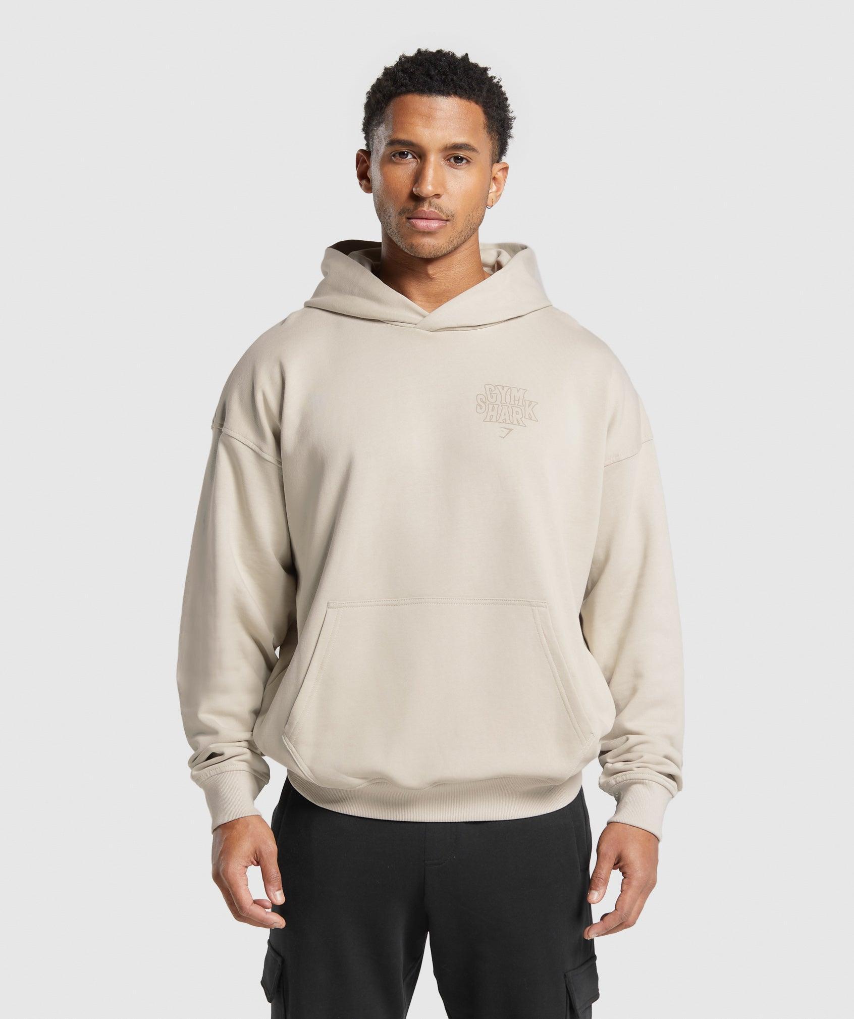 Gymshark Stacked Hoodie - Pebble Grey Male Product Image