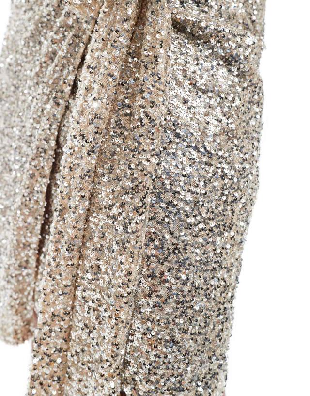 Never Fully Dressed Jaspre embellished mini skirt in silver Product Image