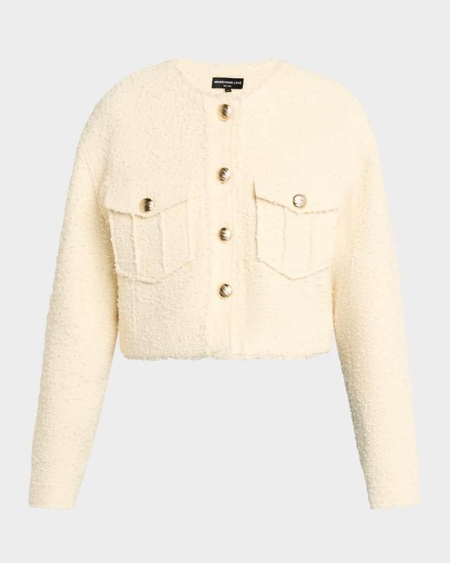 Emille Tweed Bomber Jacket Product Image