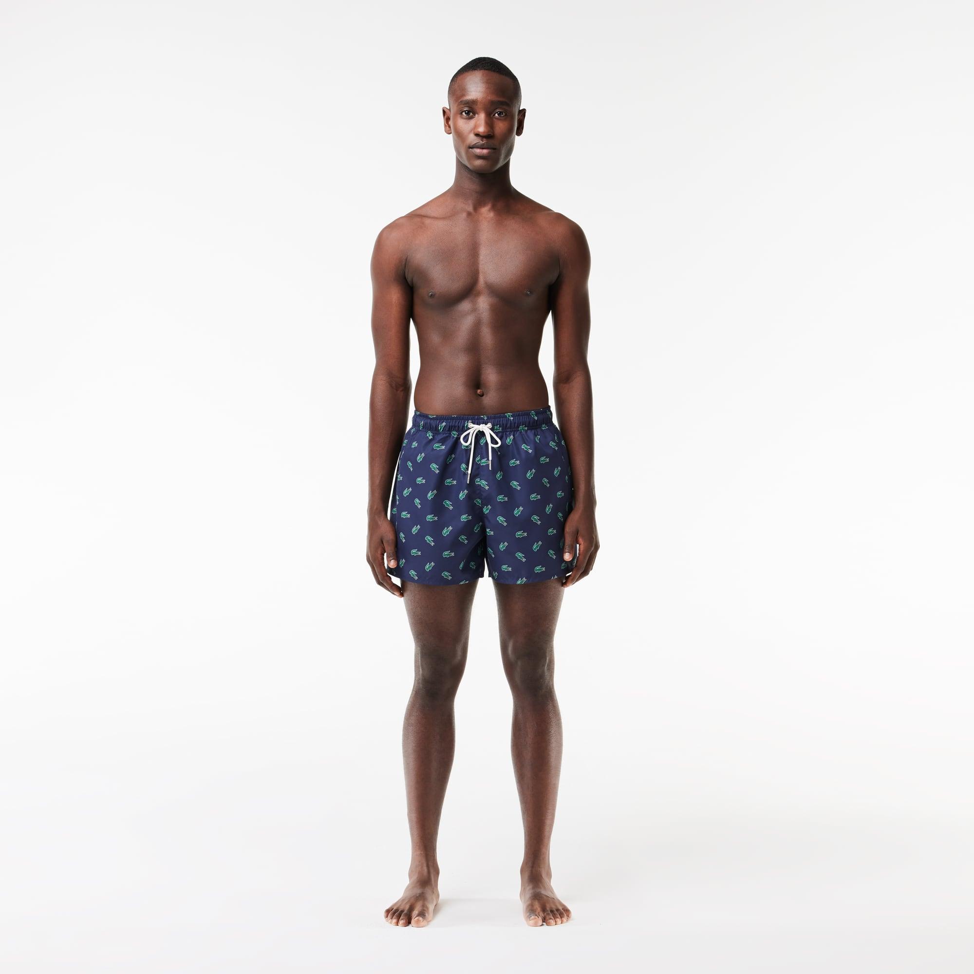 Crocodile Print Swim Trunks Product Image