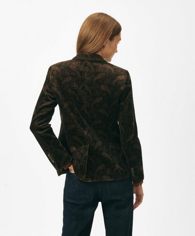 Peak Lapel Jacket in Paisley Corduroy Product Image