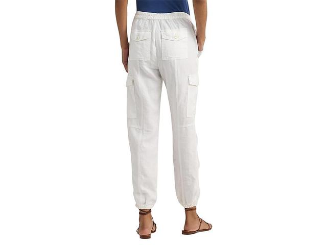 LAUREN Ralph Lauren Linen Cargo Ankle Pants Women's Casual Pants Product Image