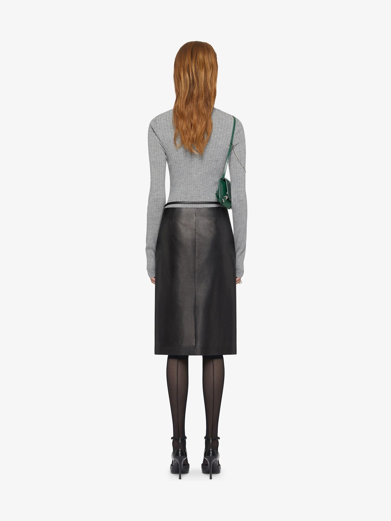 Voyou wrap skirt in leather Product Image