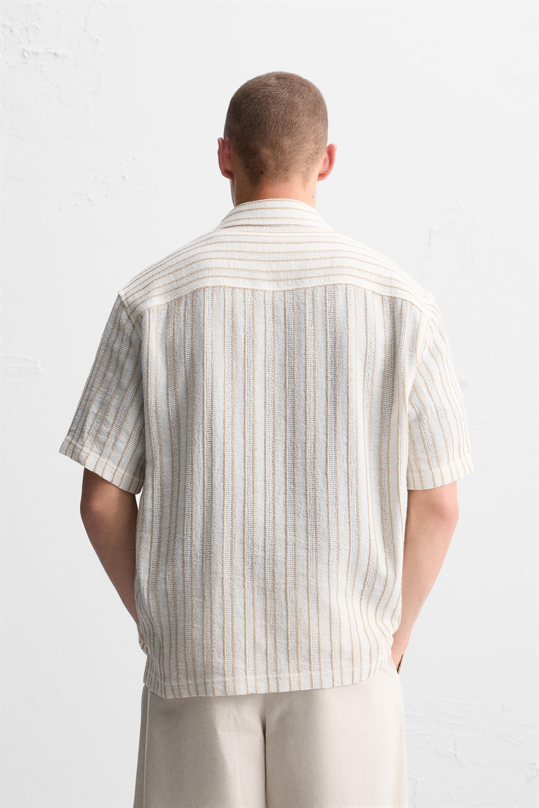 TEXTURED STRIPED SHIRT Product Image