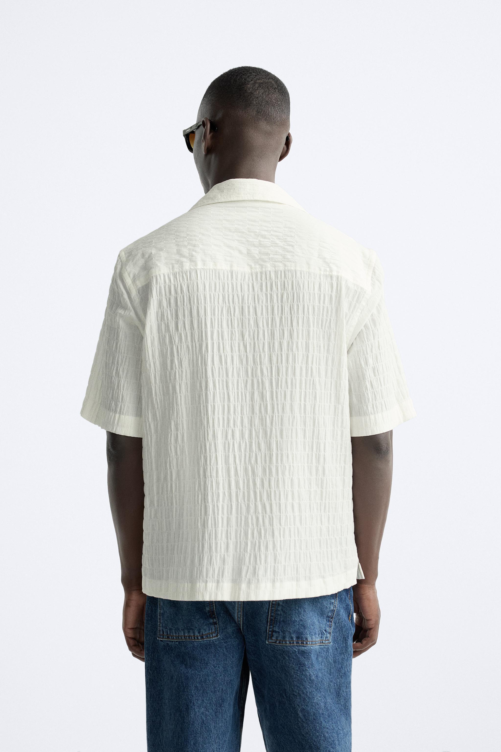 STRETCHY TEXTURED WEAVE SHIRT Product Image