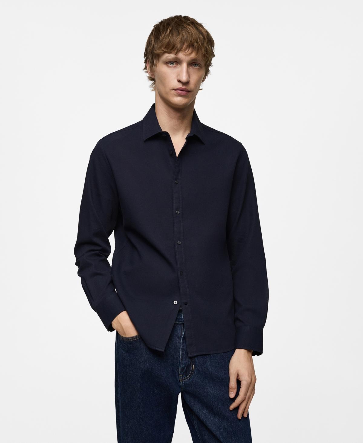 Mango Mens Cotton Structured Shirt Product Image