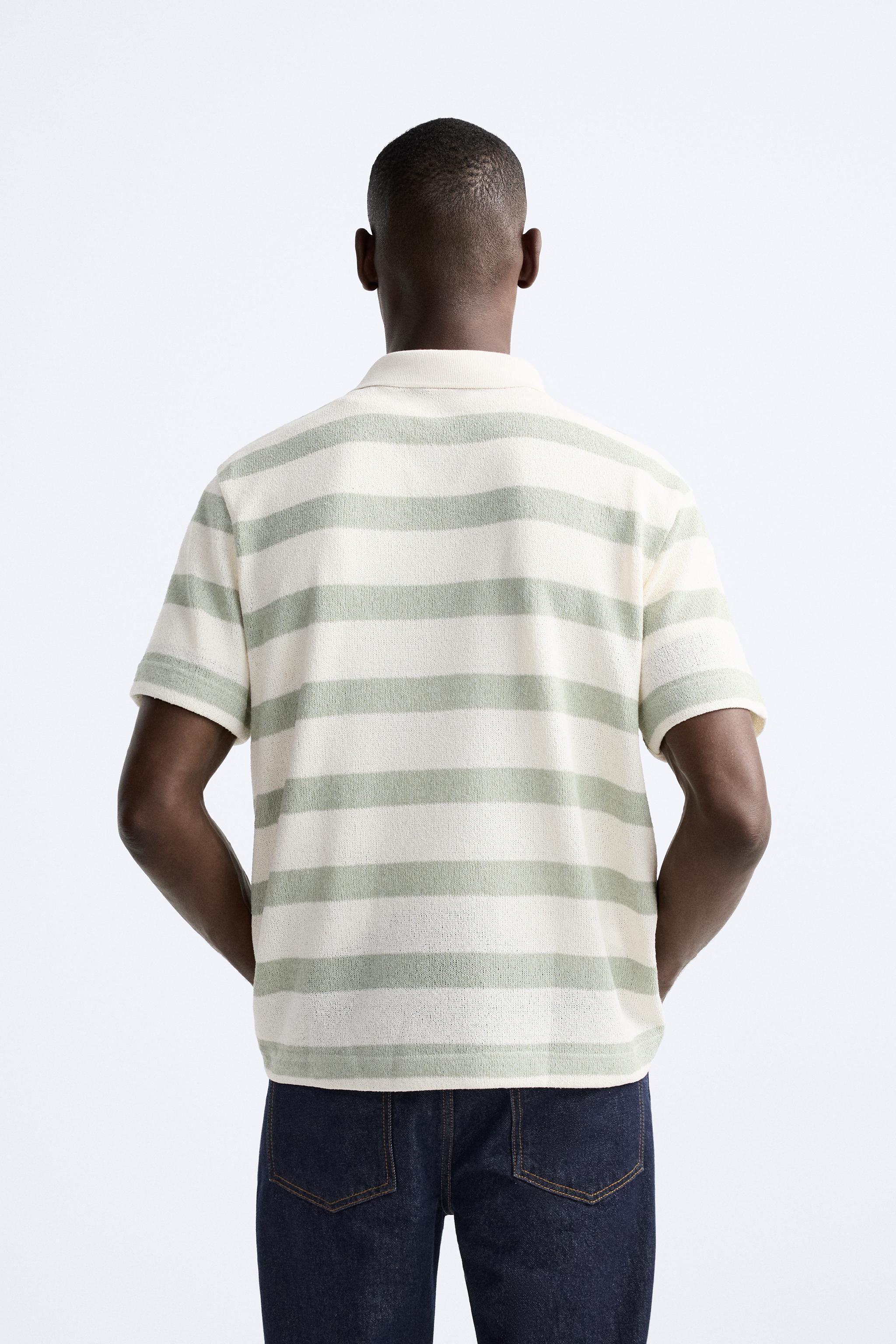 TEXTURED STRIPED POLO Product Image