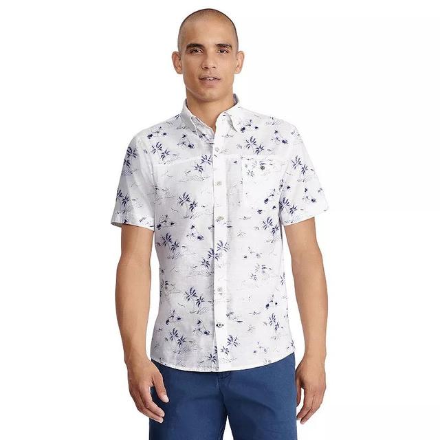 Mens IZOD Saltwater Dockside Chambray Short Sleeve Button-Down Shirt Product Image