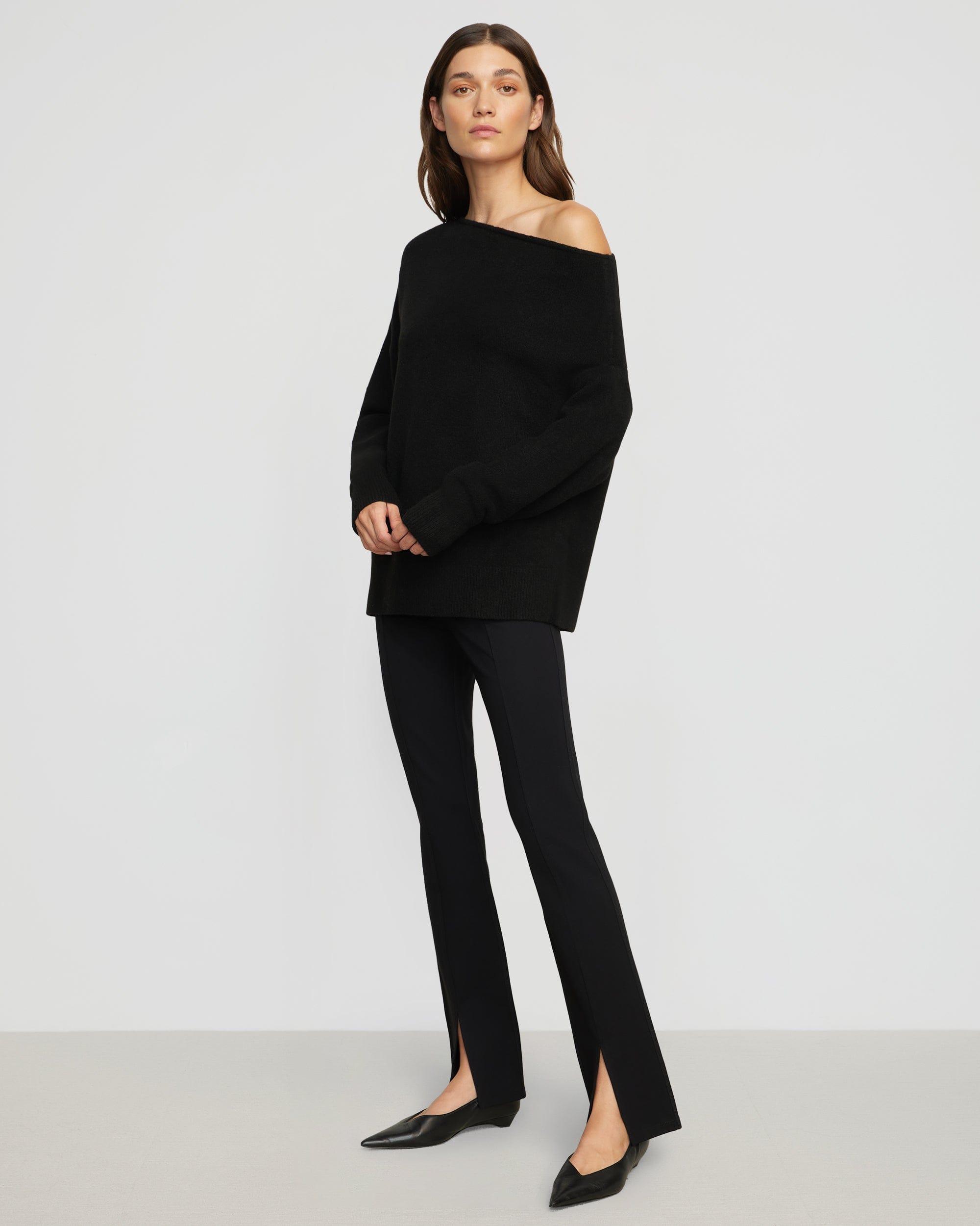 Cass Front-Split Ponte Stretch Pant Product Image