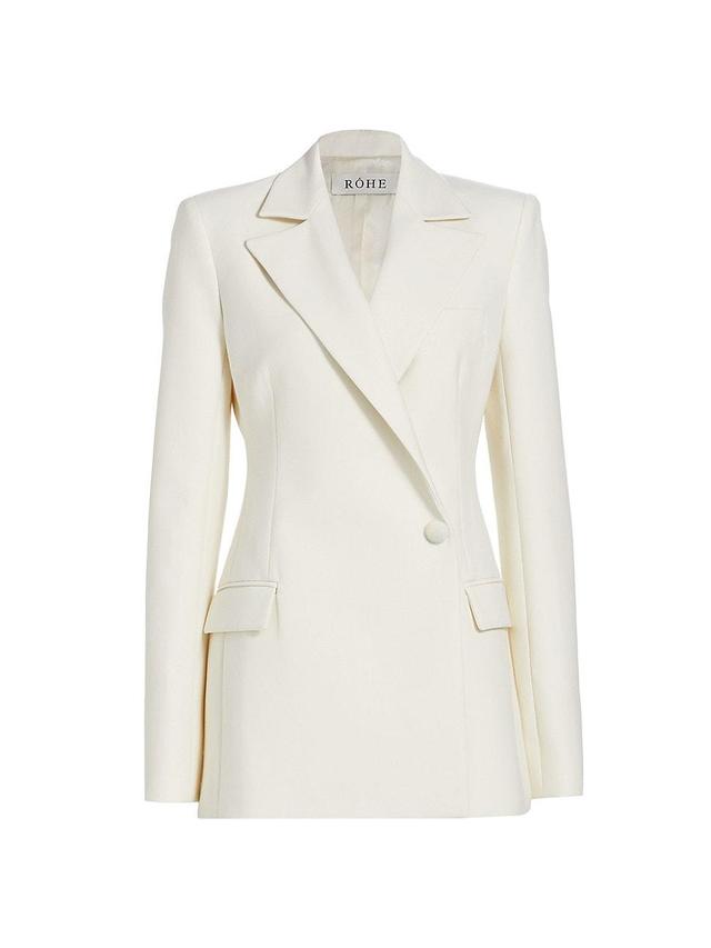 Womens Tailored Wool-Blend Blazer Product Image