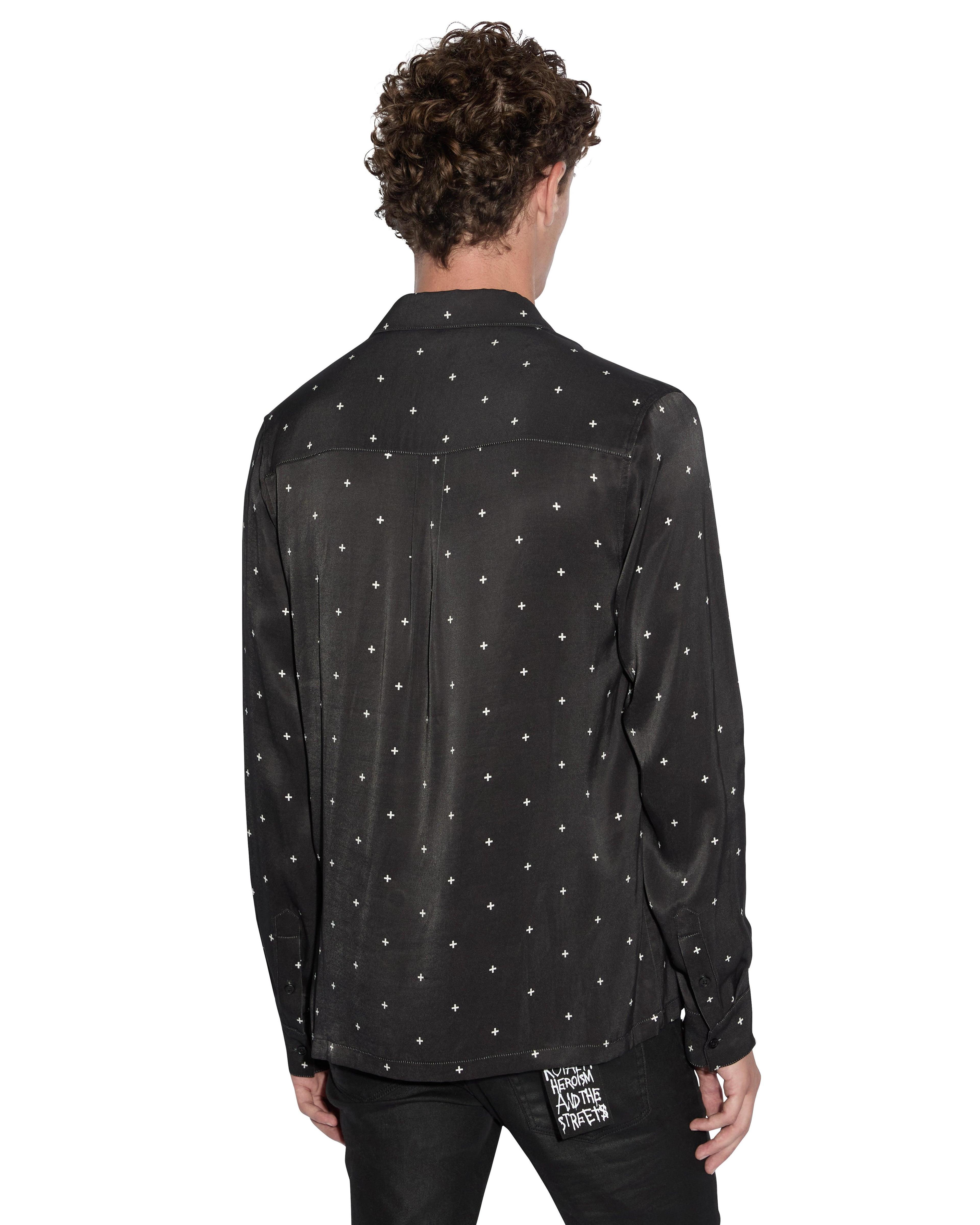 POLKA PLUS LS SHIRT BLACK Male Product Image