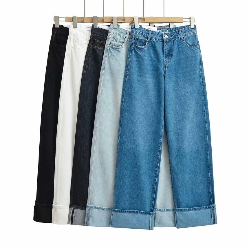 High Waist Loose Fit Jeans Product Image