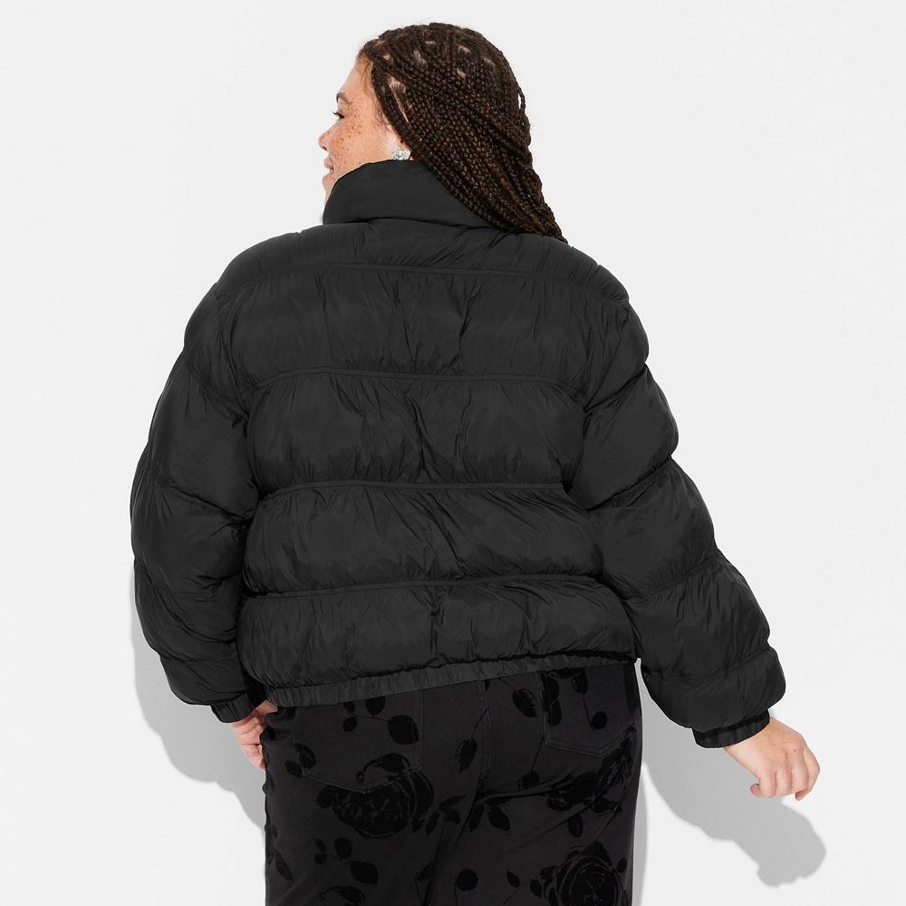 Womens Puffer Jacket - Wild Fable Black XXL Product Image