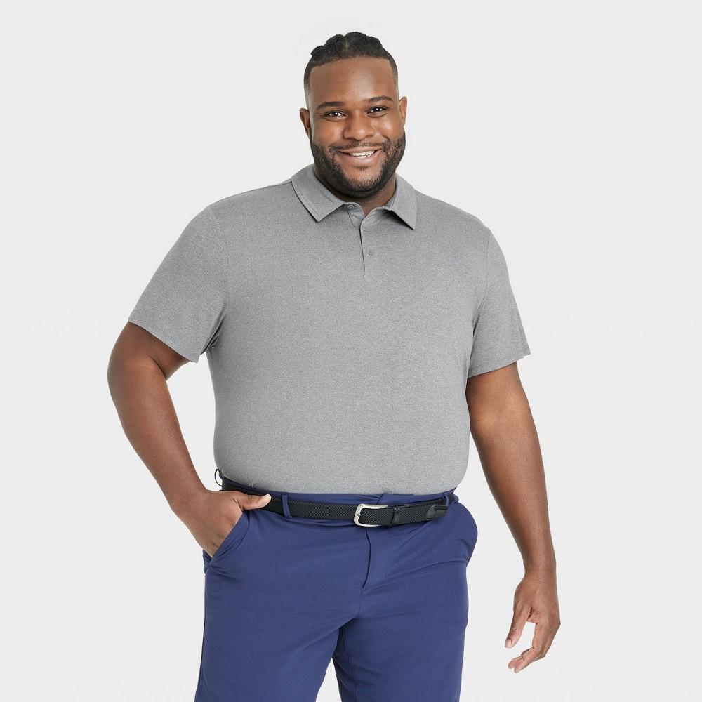 Mens Big Jersey Polo Shirt - All In Motion Heather 2XL Product Image