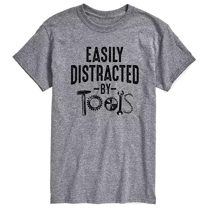 Big & Tall Easily Distracted By Tools Graphic Tee, Mens Product Image