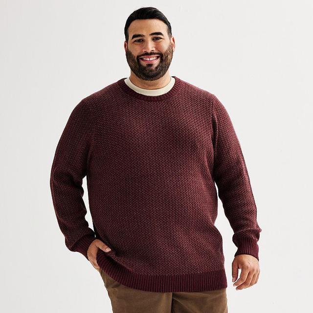 Big & Tall Sonoma Goods For Life Knit Crewneck Sweater, Mens Product Image