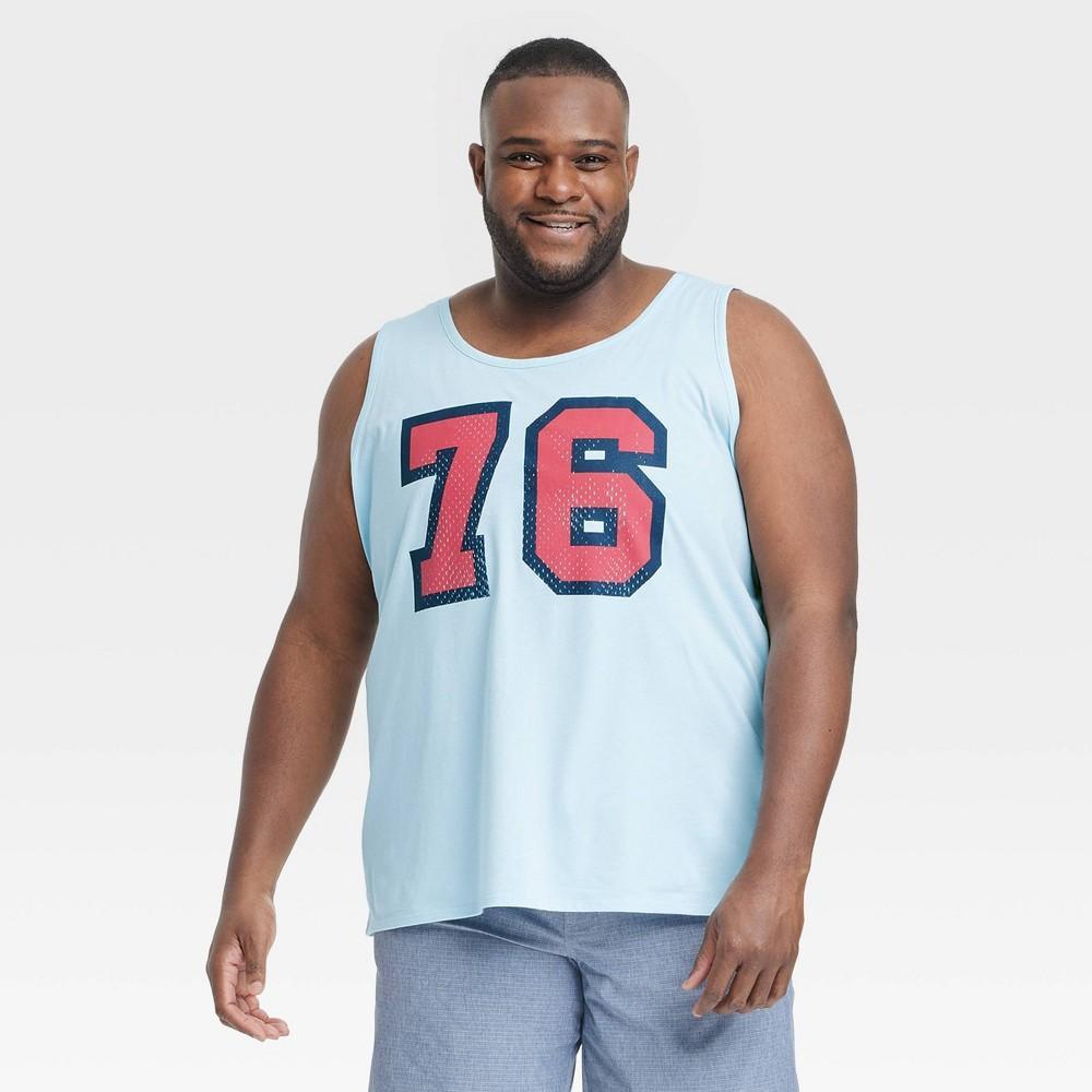 Mens Big & Tall Regular Fit Tank Top - Goodfellow & Co Province Blue XXLT Product Image