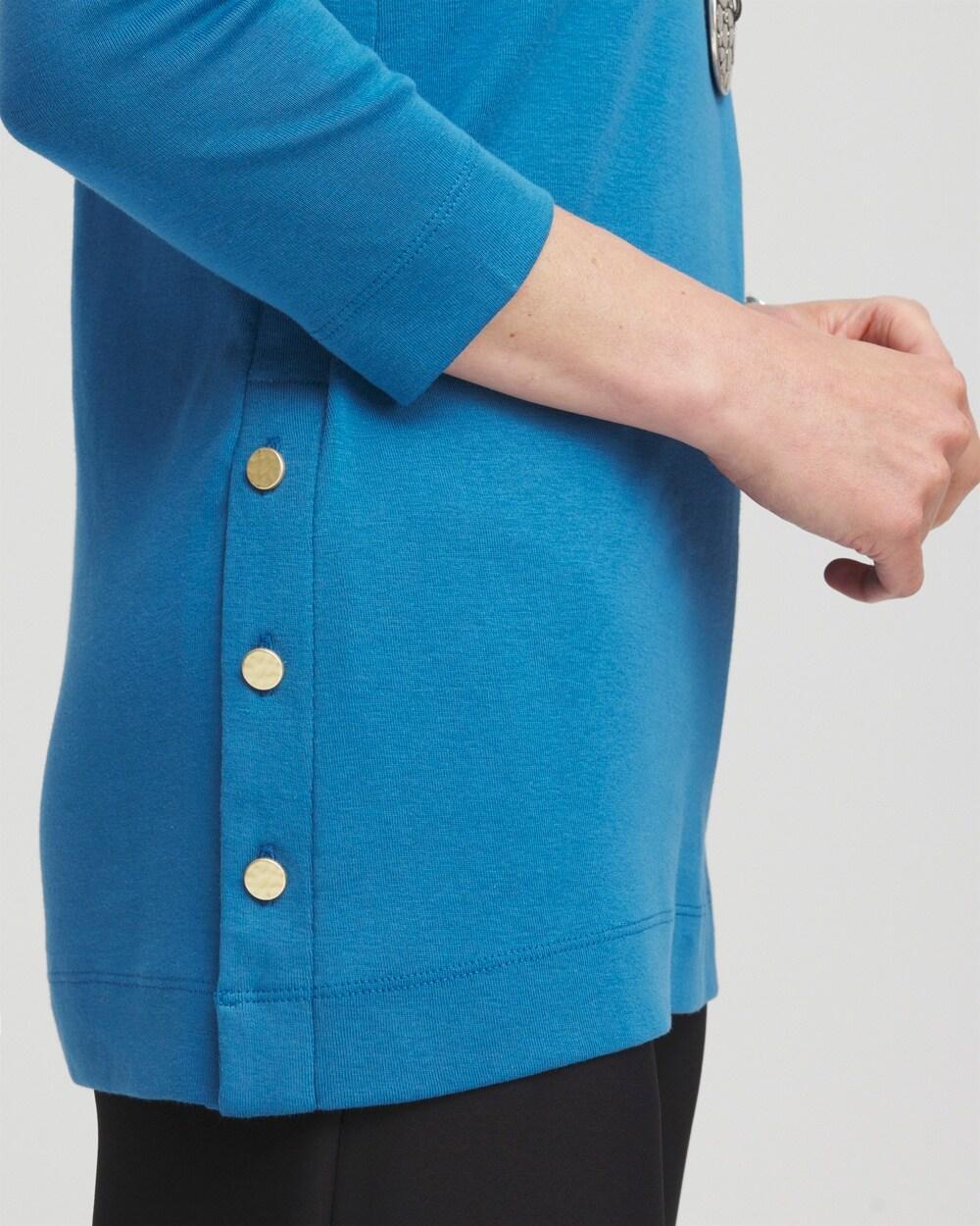 V-neck Button Detail Tunic Product Image