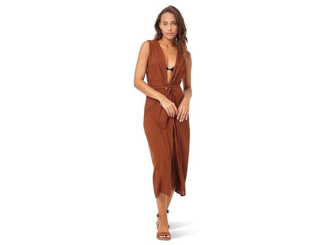 L*Space Down The Line Cover-Up (Coffee) Women's Swimwear Product Image