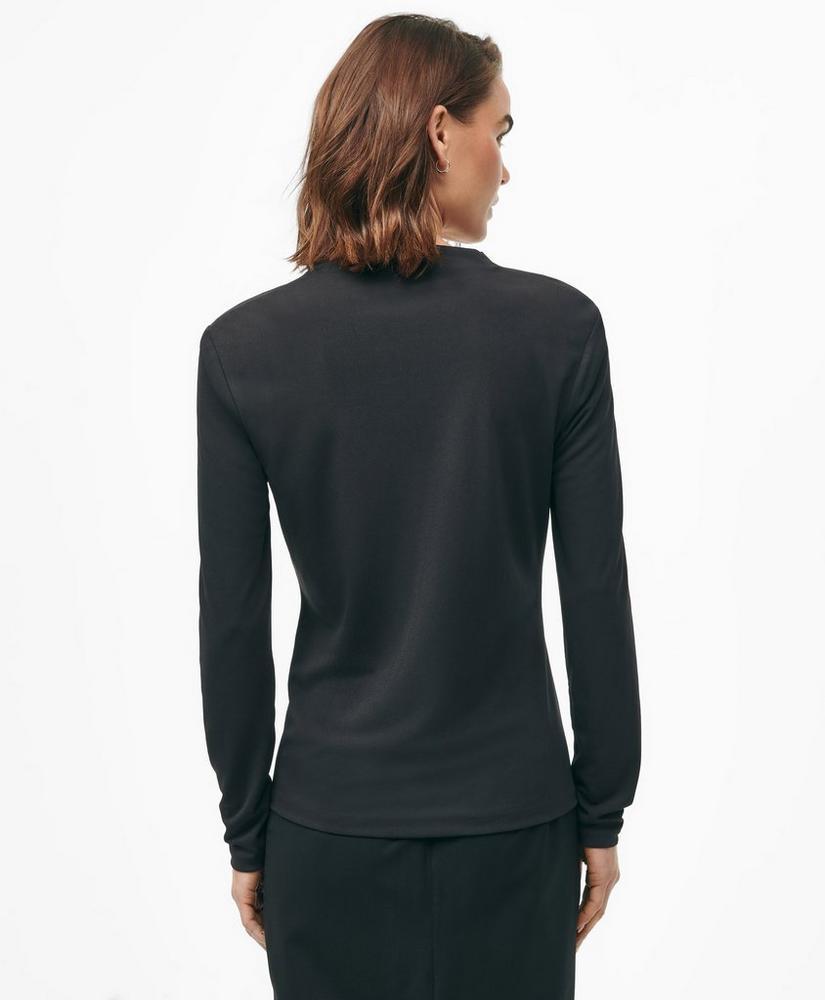 Cowl Neck Long-Sleeve Top in Ponte Knit Product Image