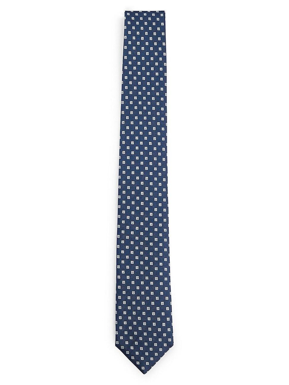 Mens Silk Tie with Jacquard Woven Pattern Product Image