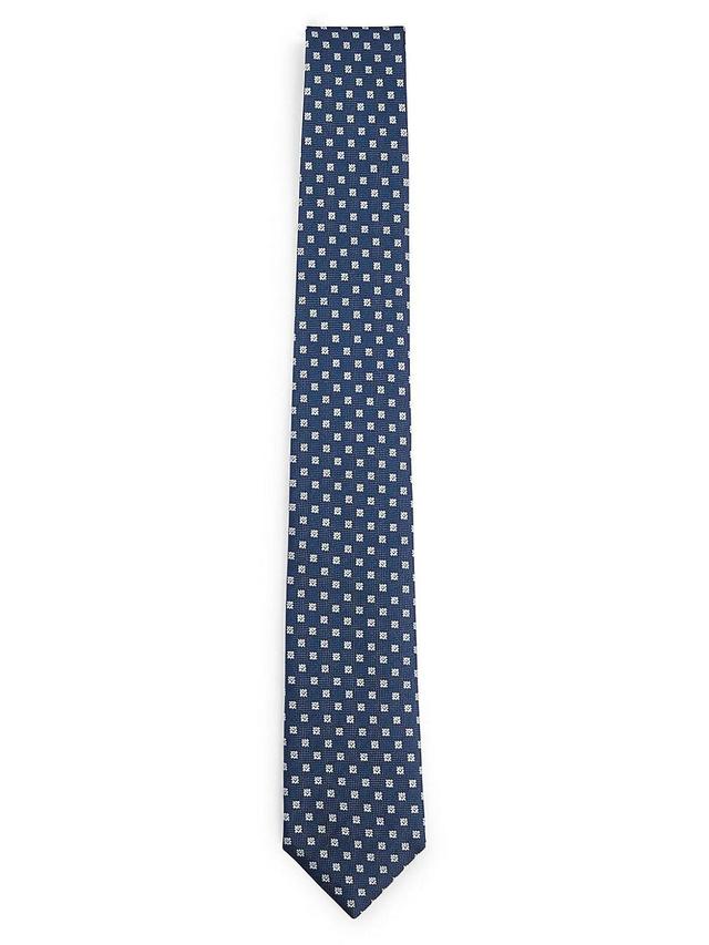 Mens Silk Tie with Jacquard Woven Pattern Product Image