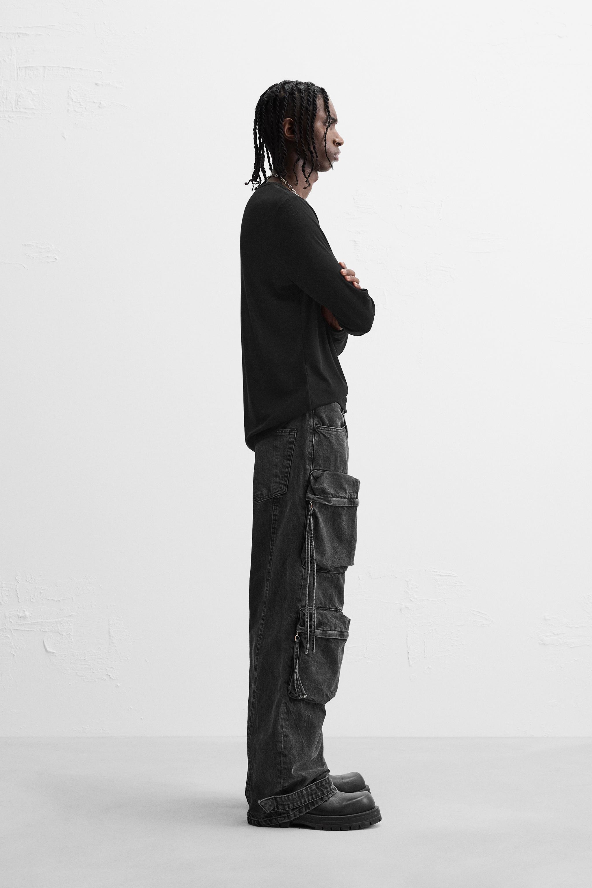 POCKET DENIM CARGO PANTS product image